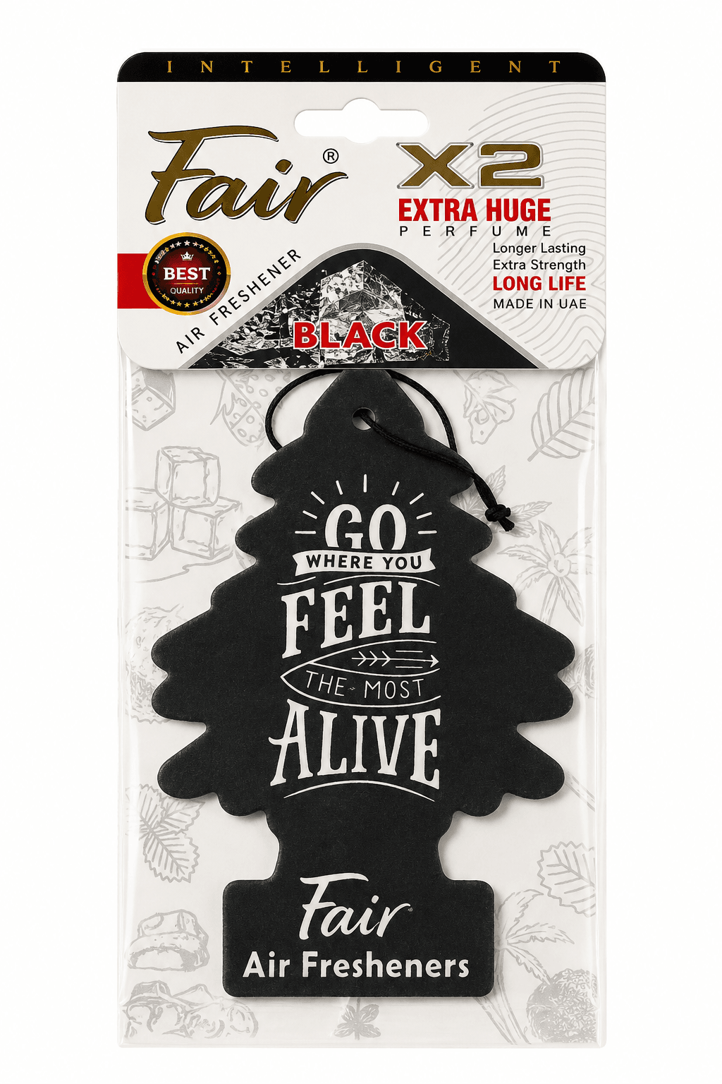 Large X2 Air Freshener Black